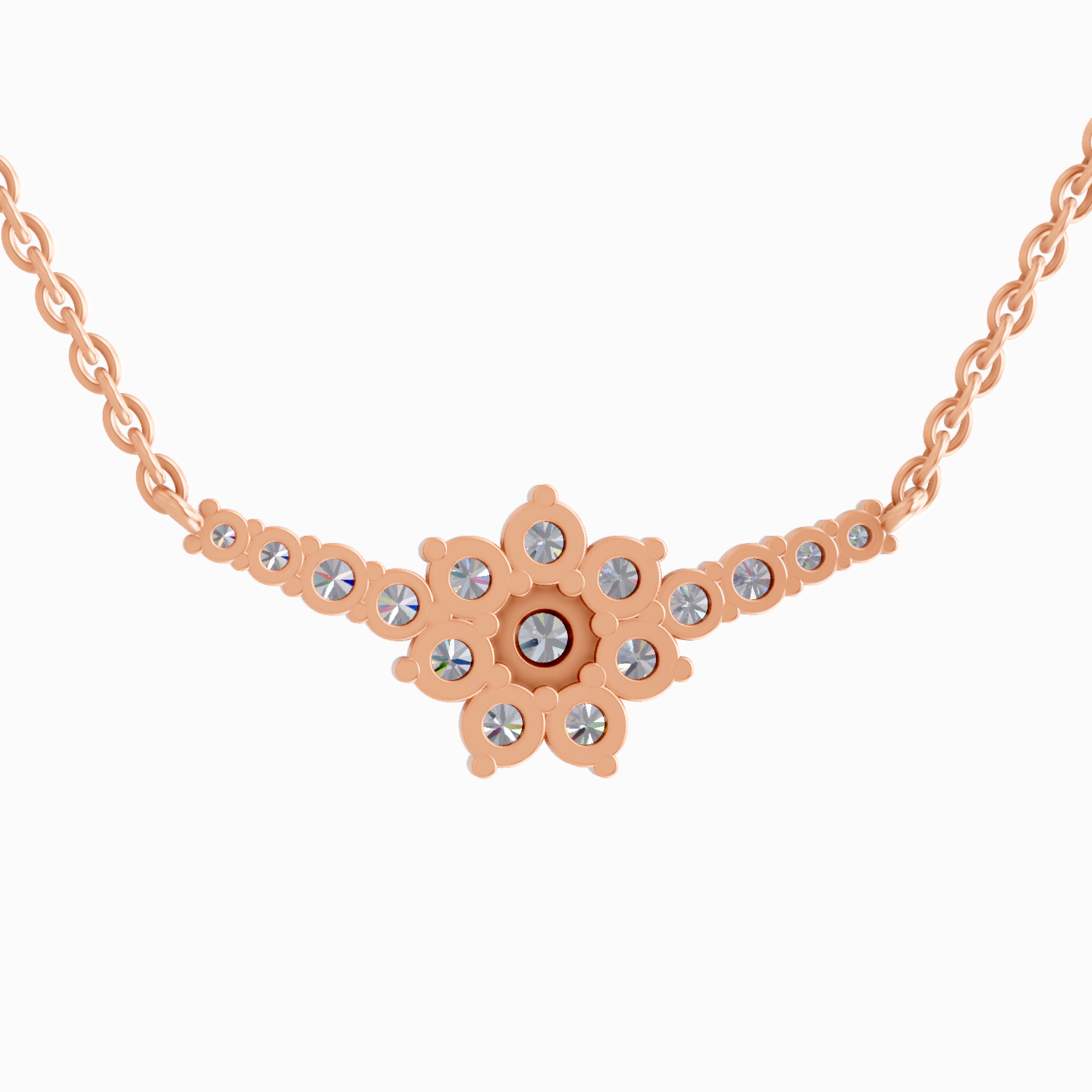 Delicate Bloom Diamond Necklace
