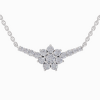 1.3 Carat Twilight Bloom Diamond Pendant Necklace 14K - White Gold