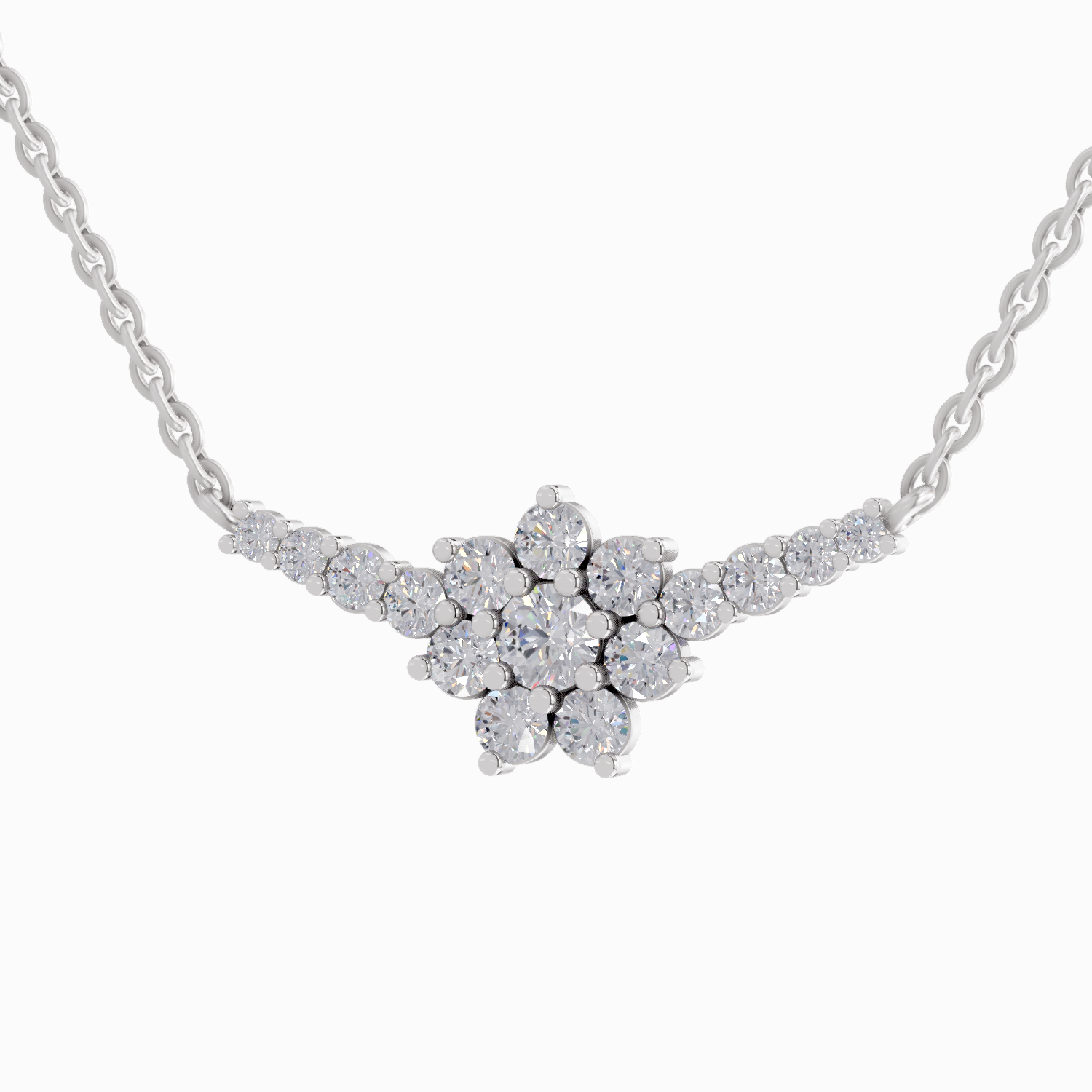 Delicate Bloom Diamond Necklace