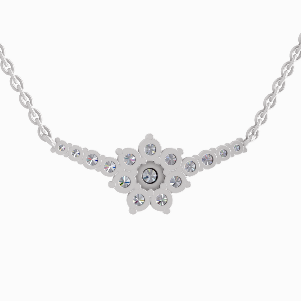 1.3 Carat Twilight Bloom Diamond Pendant Necklace 14K - White Gold