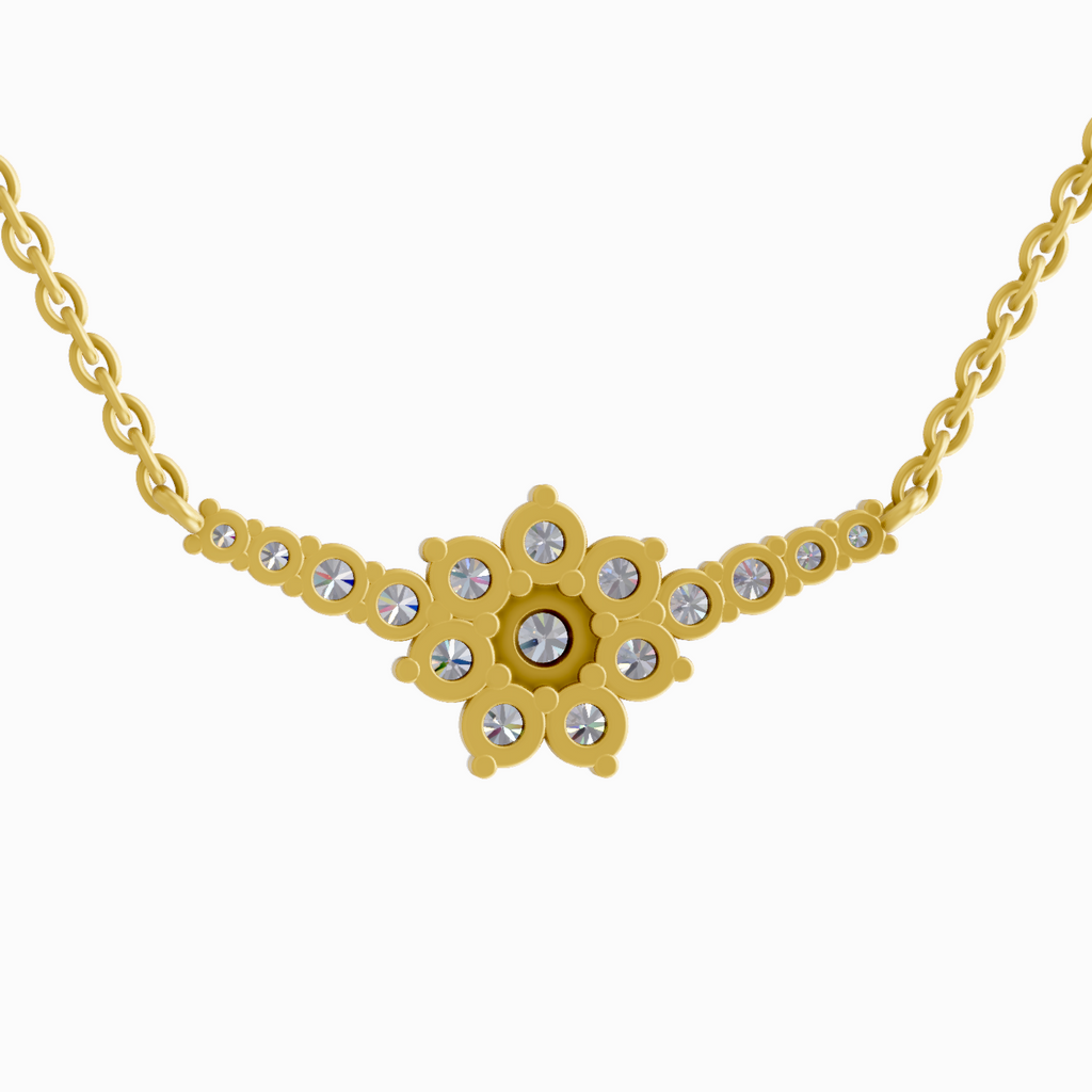 1.3 Carat Twilight Bloom Diamond Pendant Necklace 14K
