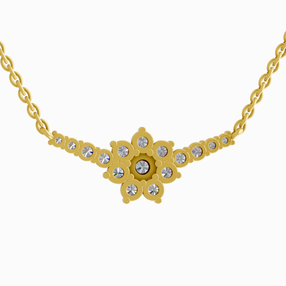 Delicate Bloom Diamond Necklace