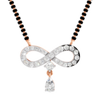 1.35 Carat Pear Diamond Infinity Mangalsutra 14K - Rose Gold