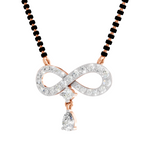 1.35 Carat Pear Diamond Infinity Mangalsutra 14K - Rose Gold