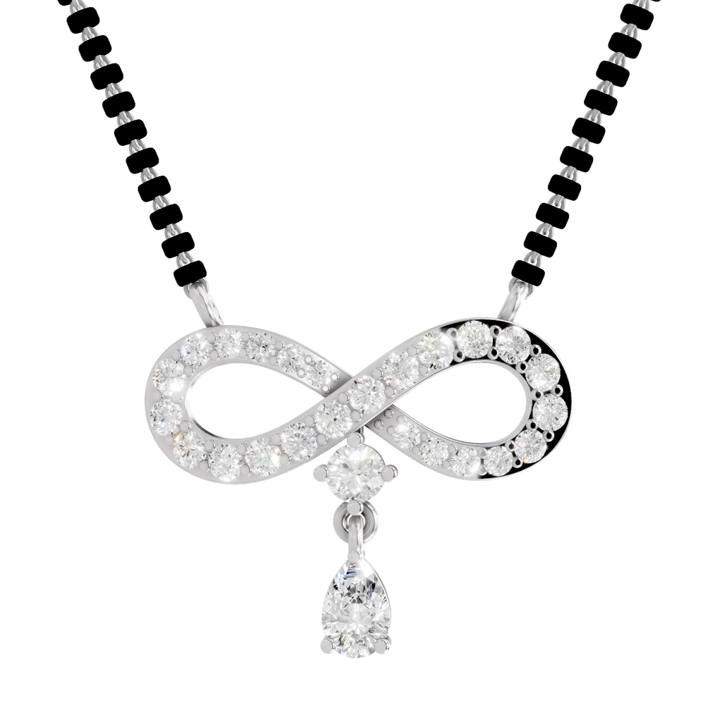 1.35 Carat Pear Diamond Infinity Mangalsutra 14K - White Gold