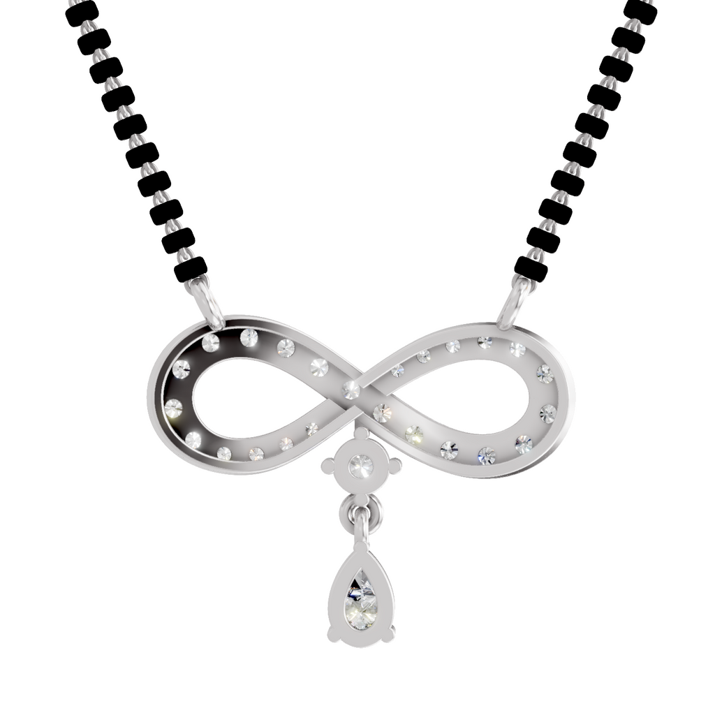 1.35 Carat Pear Diamond Infinity Mangalsutra 14K - White Gold