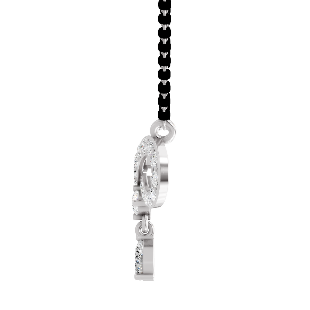 1.35 Carat Pear Diamond Infinity Mangalsutra 14K - White Gold