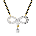 1.35 Carat Pear Diamond Infinity Mangalsutra 14K