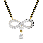 1.35 Carat Pear Diamond Infinity Mangalsutra 14K