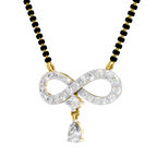 1.35 Carat Pear Diamond Infinity Mangalsutra 14K