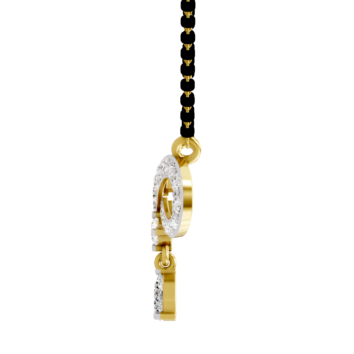 1.35 Carat Pear Diamond Infinity Mangalsutra 14K
