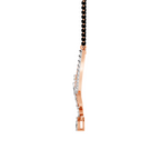 1.66 Carat Diamond Curved Cluster Pendant Pendant Necklace 14K - Rose Gold