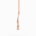 1.42 Carat Lotus Bloom Mangalsutra Pendant Necklace 14K - Rose Gold