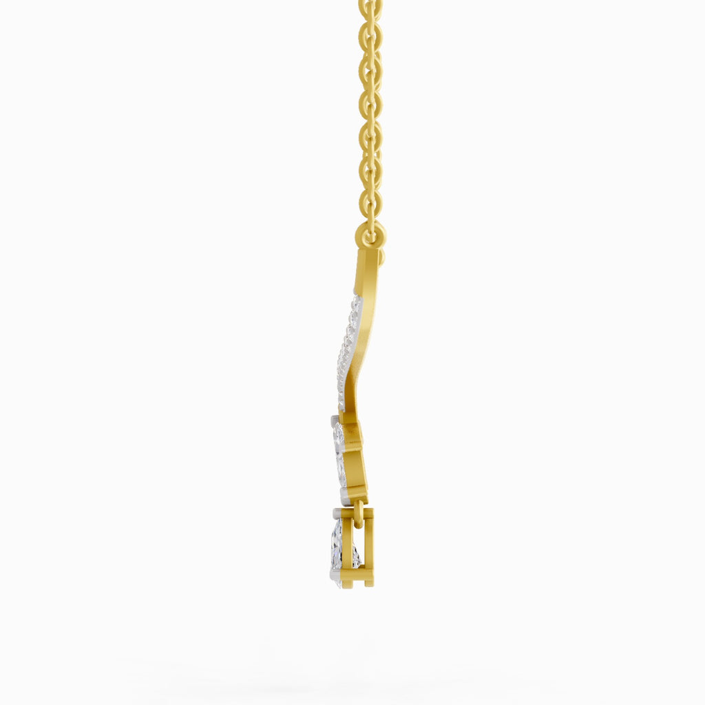 1.42 Carat Lotus Bloom Mangalsutra Pendant Necklace 14K
