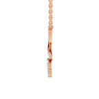 1.18 Carat Marquise Flower Cluster Pendant Necklace 14K - Rose Gold