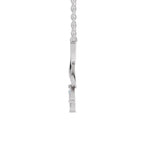 1.18 Carat Marquise Flower Cluster Pendant Necklace 14K - White Gold