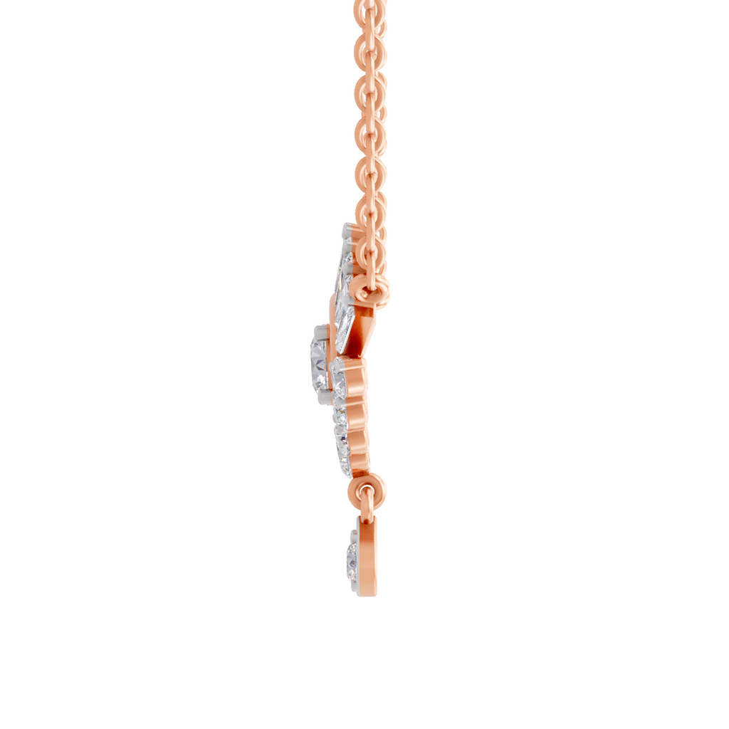 2.08 Carat Diamond Evil Eye Pendant Necklace 14K - Rose Gold