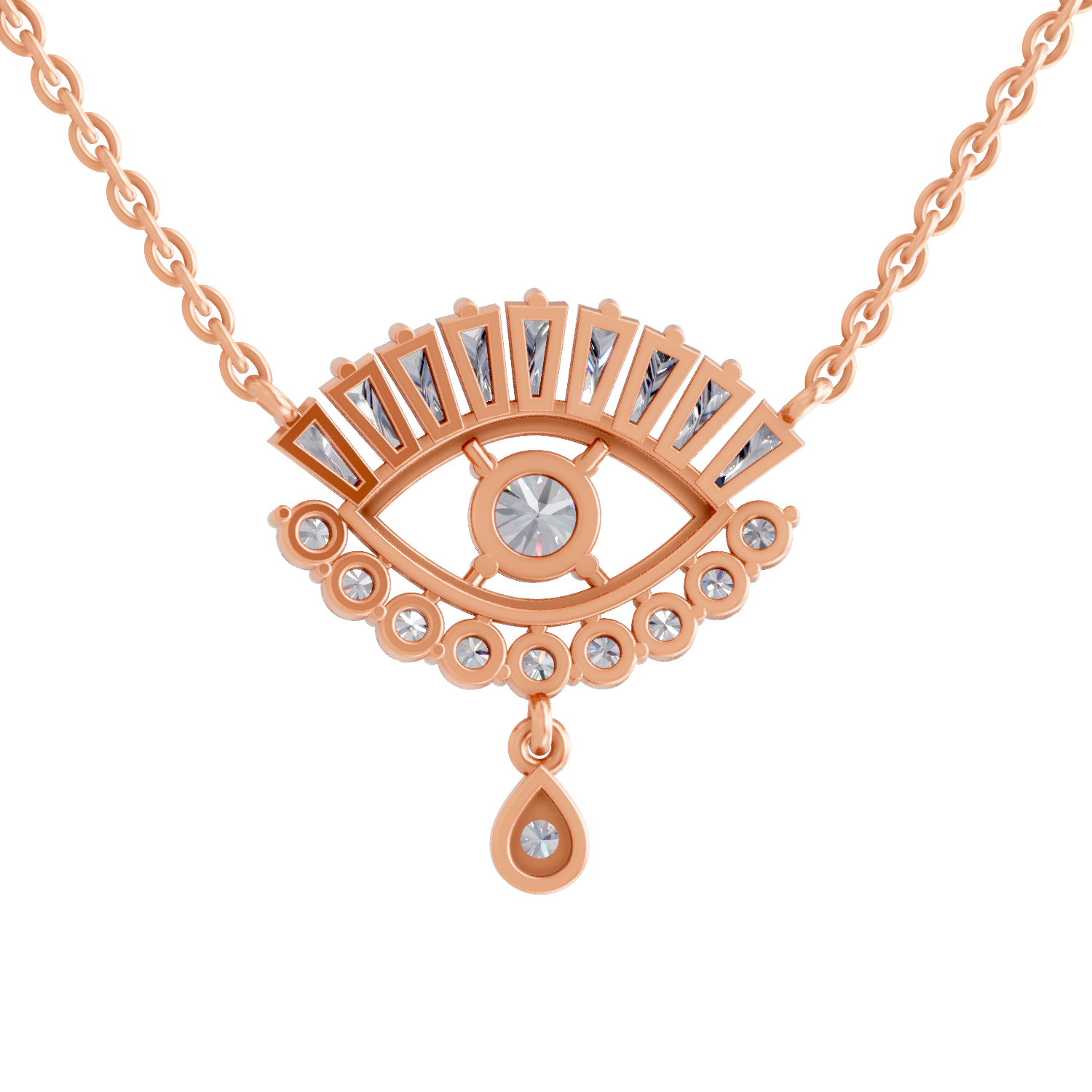 Radiant Evil Eye Diamond Necklace