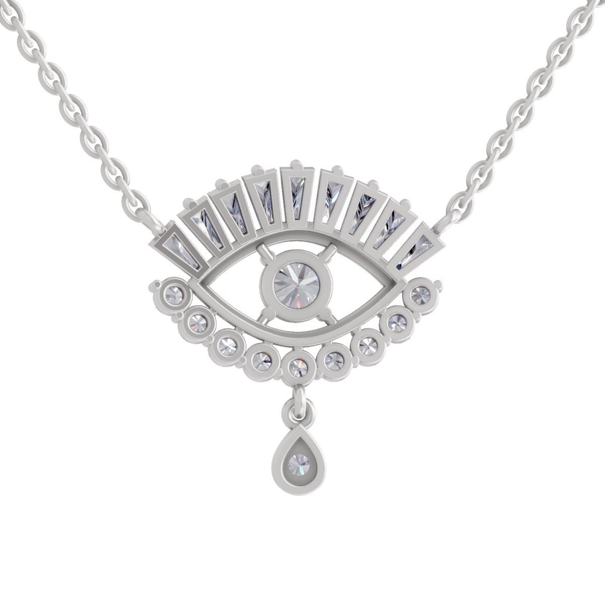 Radiant Evil Eye Diamond Necklace