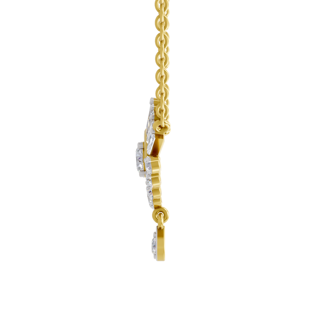 2.08 Carat Diamond Evil Eye Pendant Necklace 14K