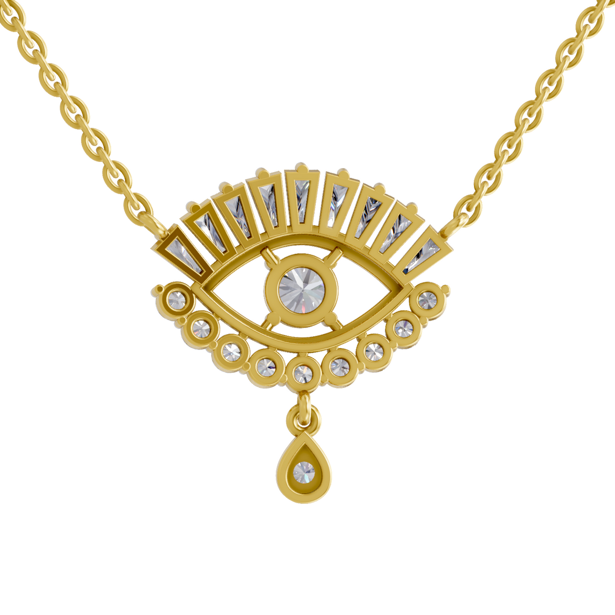 Radiant Evil Eye Diamond Necklace