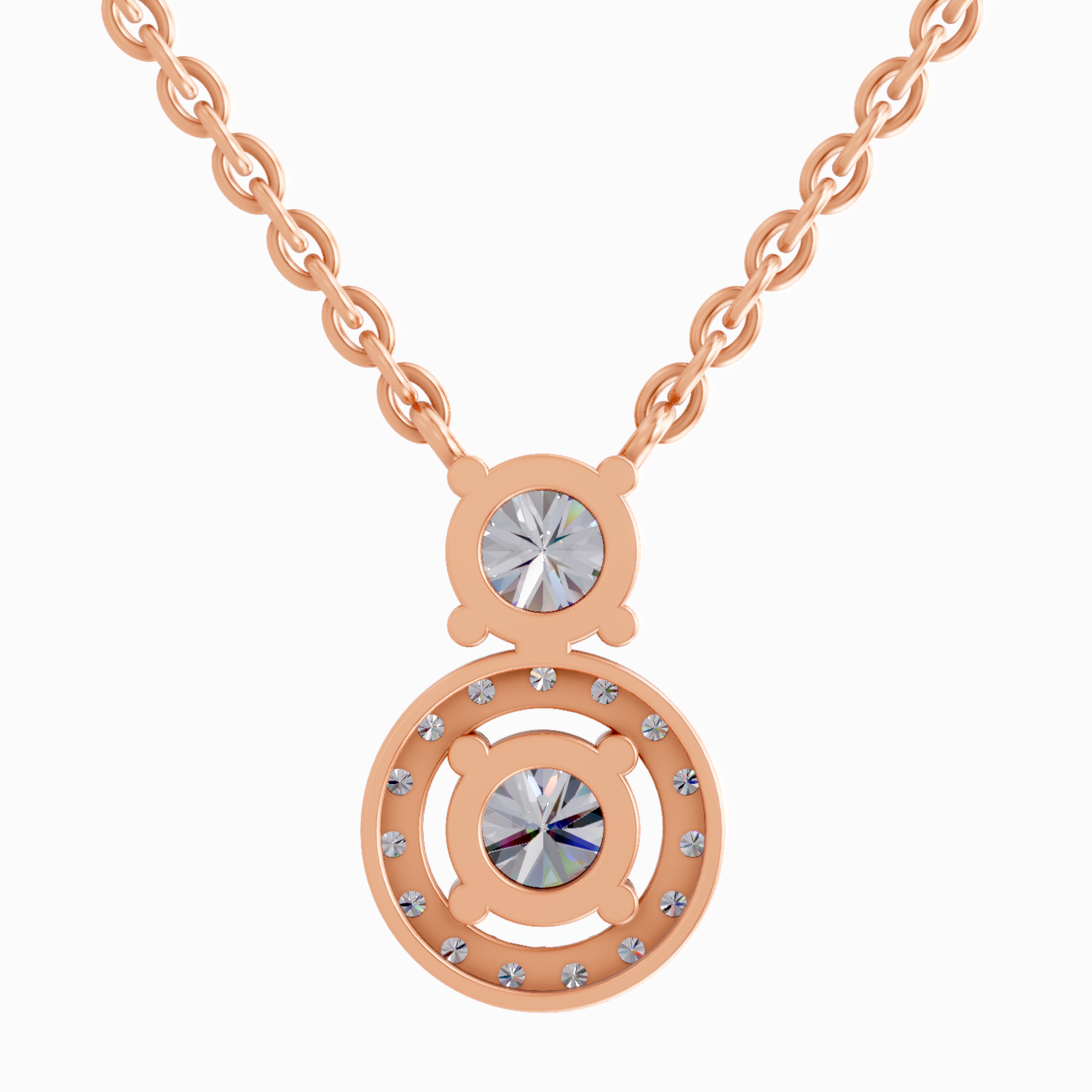Celestial Two-Stone Diamond Necklace