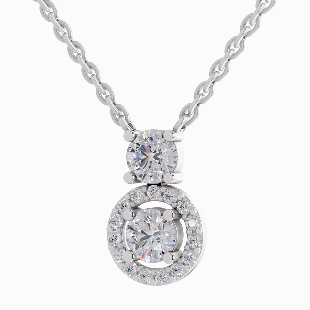 Celestial Two-Stone Diamond Necklace