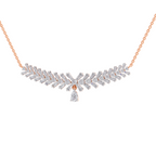 5.94 Carat Diamond Laurel Pendant Necklace 14K - Rose Gold