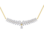5.94 Carat Diamond Laurel Pendant Necklace 14K
