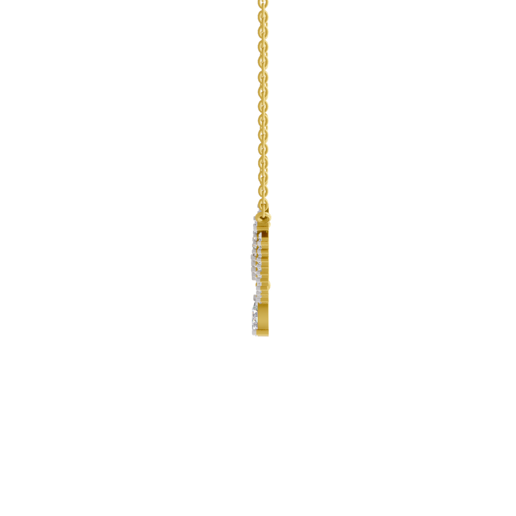 5.94 Carat Diamond Laurel Pendant Necklace 14K