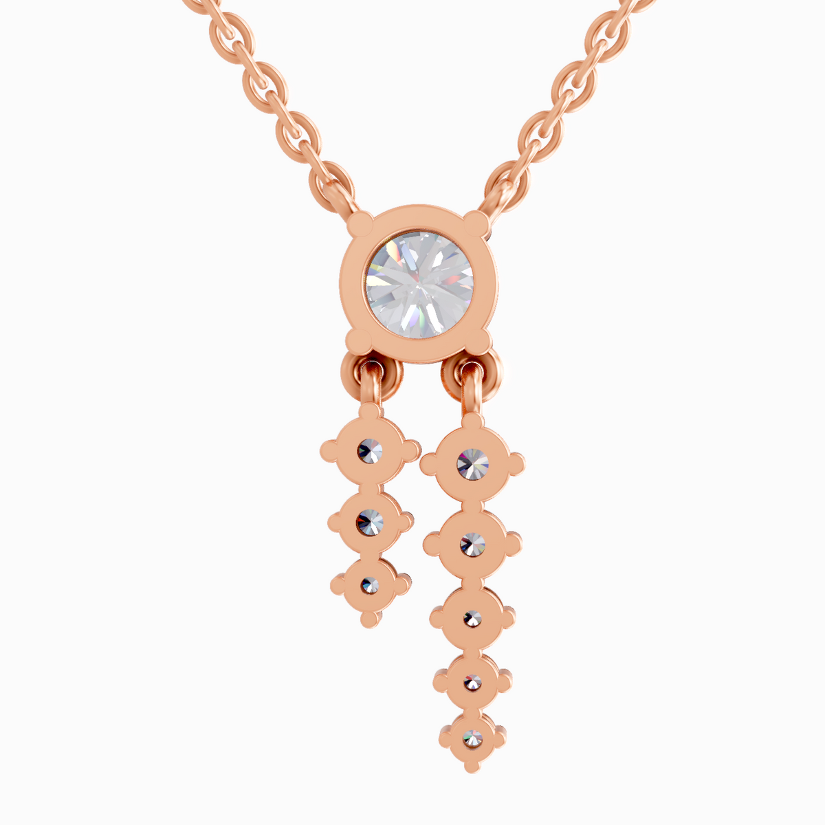 Opulent Cascade Diamond Necklace