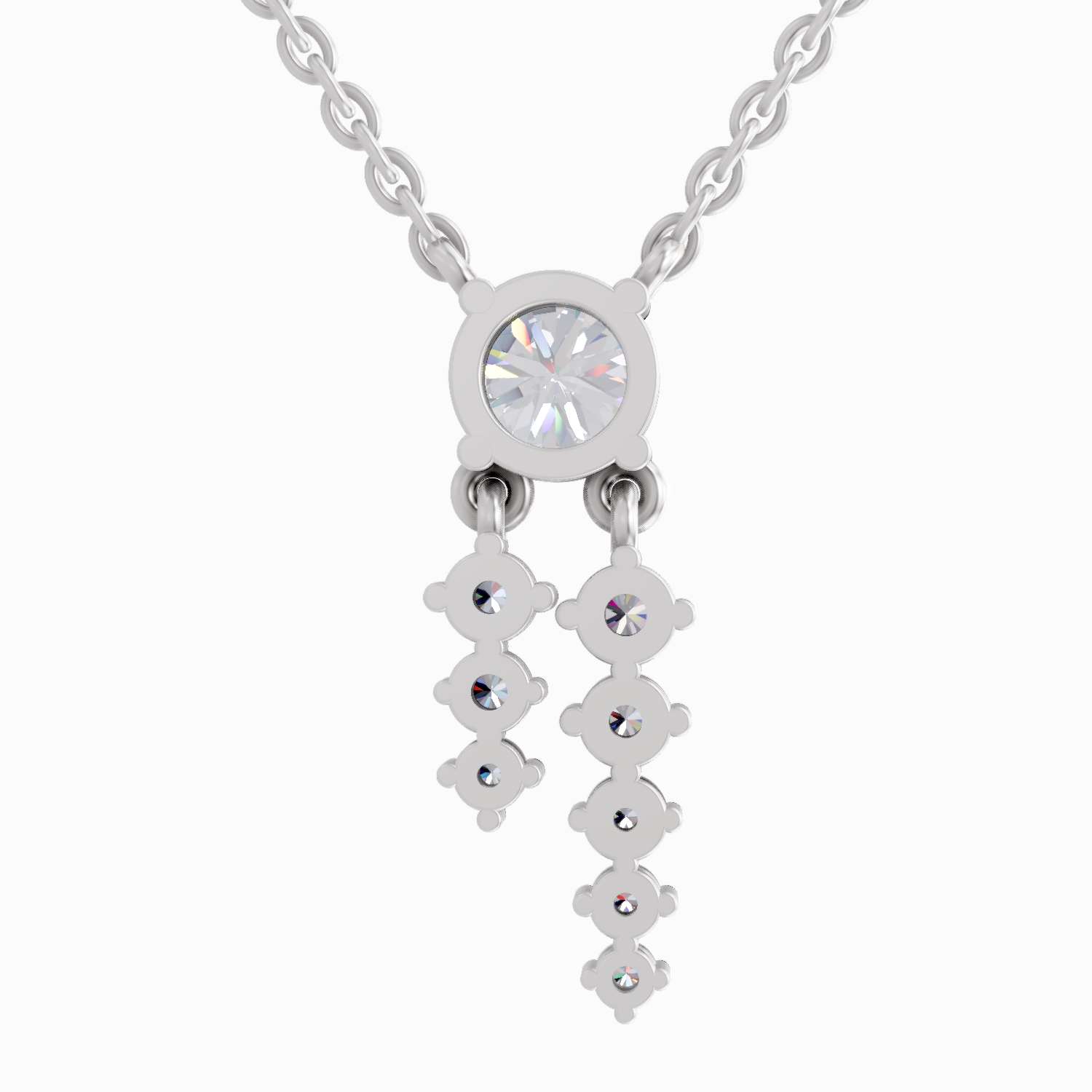 Opulent Cascade Diamond Necklace