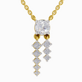 1.47 Carat Cascade Diamond Pendant Necklace 14K