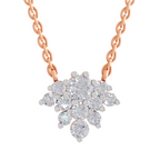 1.03 Carat Frost Bloom Pendant Necklace 14K - Rose Gold