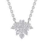 1.03 Carat Frost Bloom Pendant Necklace 14K - White Gold