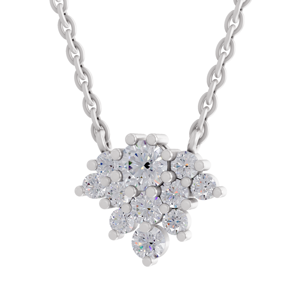 1.03 Carat Frost Bloom Pendant Necklace 14K - White Gold