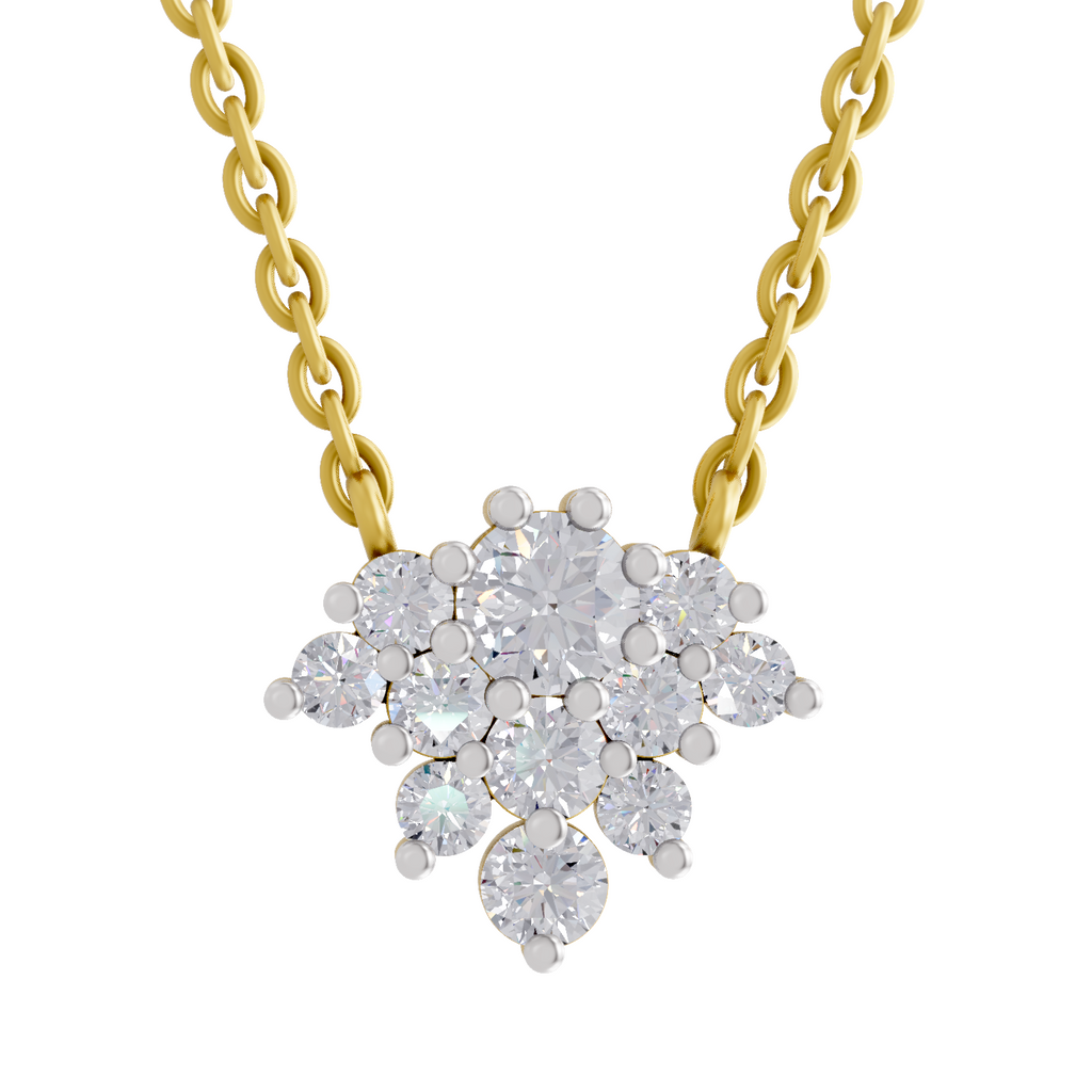 1.03 Carat Frost Bloom Pendant Necklace 14K