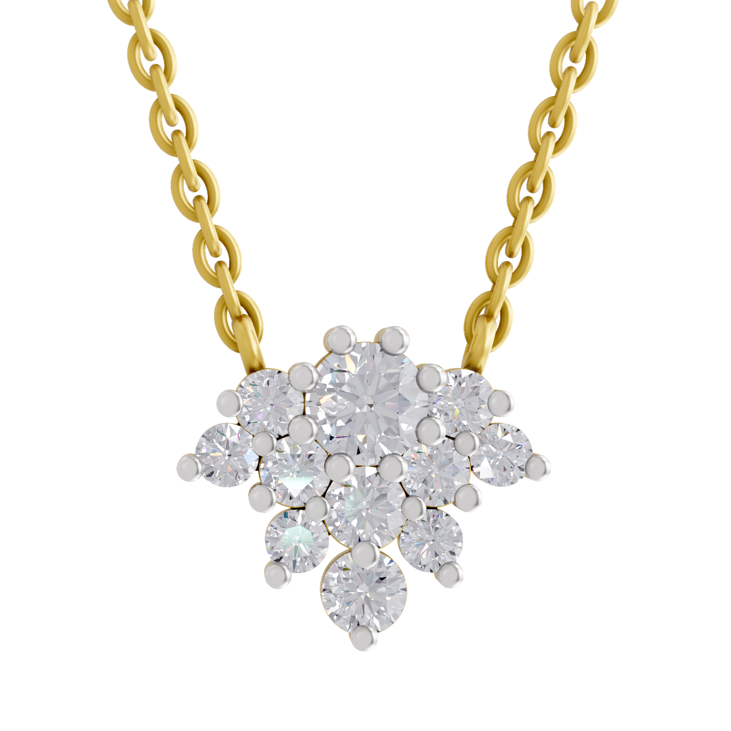 1.03 Carat Frost Bloom Pendant Necklace 14K