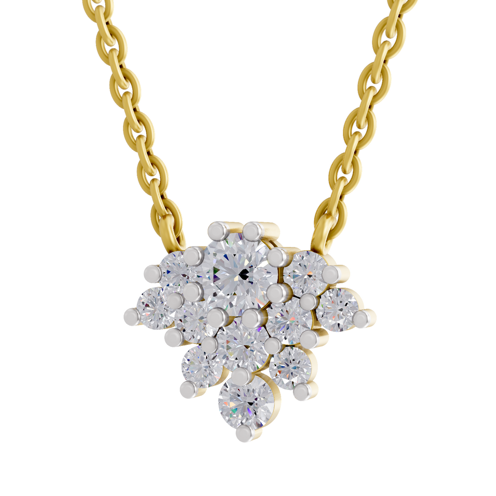 1.03 Carat Frost Bloom Pendant Necklace 14K