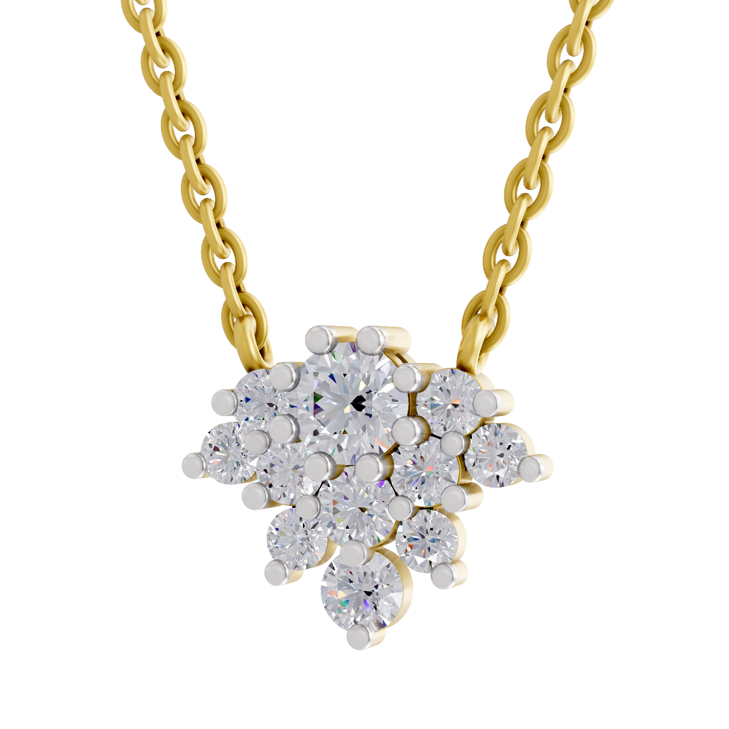 1.03 Carat Frost Bloom Pendant Necklace 14K