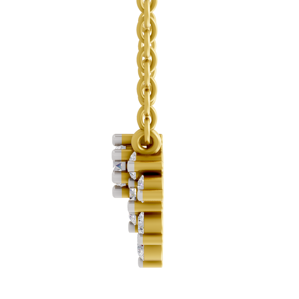 1.03 Carat Frost Bloom Pendant Necklace 14K