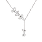 Exquisite Pear Floral Diamond Necklace