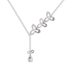 Exquisite Pear Floral Diamond Necklace