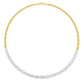 Lab Grown Diamond 19.46 Carat Oval Shape Diamond Necklace 14KY
