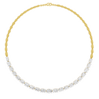 Lab Grown Diamond 19.46 Carat Oval Shape Diamond Necklace 14KY