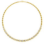Lab Grown Diamond 19.46 Carat Oval Shape Diamond Necklace 14KY