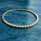 28.83 Carat 14K Gold Tennis Necklace