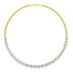28.83 Carat 14K Gold Tennis Necklace