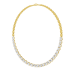28.83 Carat 14K Gold Tennis Necklace