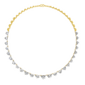 19.24 Carat 14K Gold Harmony Elegant Choker Necklace